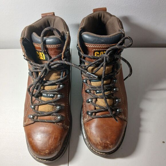 Caterpillar CAT Men's Brown Leather Alaska 2.0 Steel Toe Work Boots Size 8.5 - Picture 6 of 16